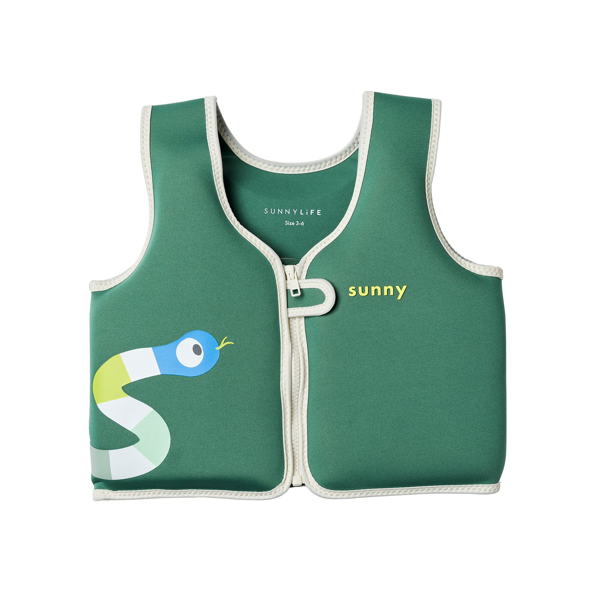 Kids Swim Vest 3-6 - Into the Jungle Green | SUNNYLIFE US