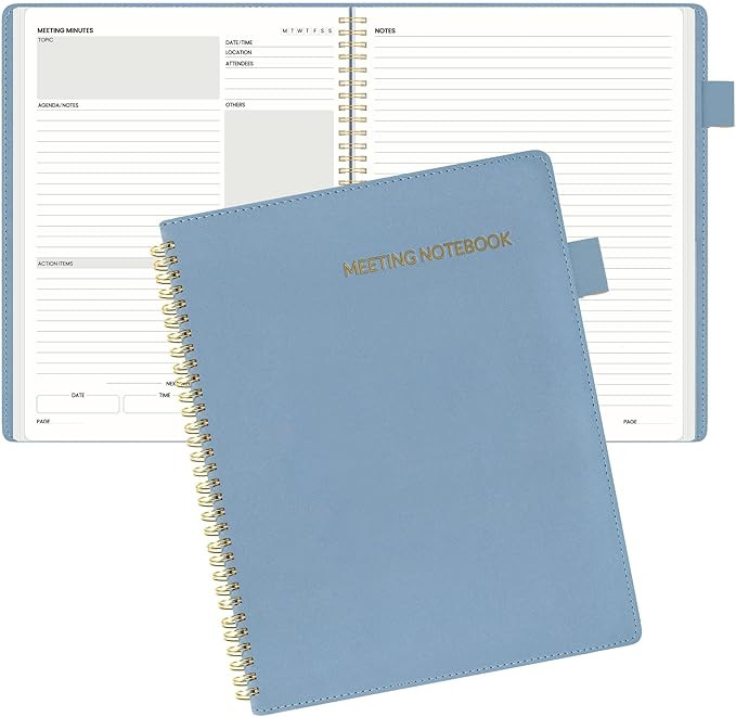SUNEE Half Meeting Half Note - 8.5"x11" Professional Notebooks for Work - 160 Pages, A4 Size Proj... | Amazon (US)