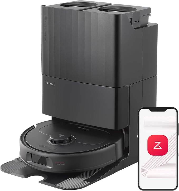 roborock Qrevo Plus Robot Vacuum and Mop with FlexiArm Design Edge Mopping, Self-Emptying, 10 mm ... | Amazon (US)