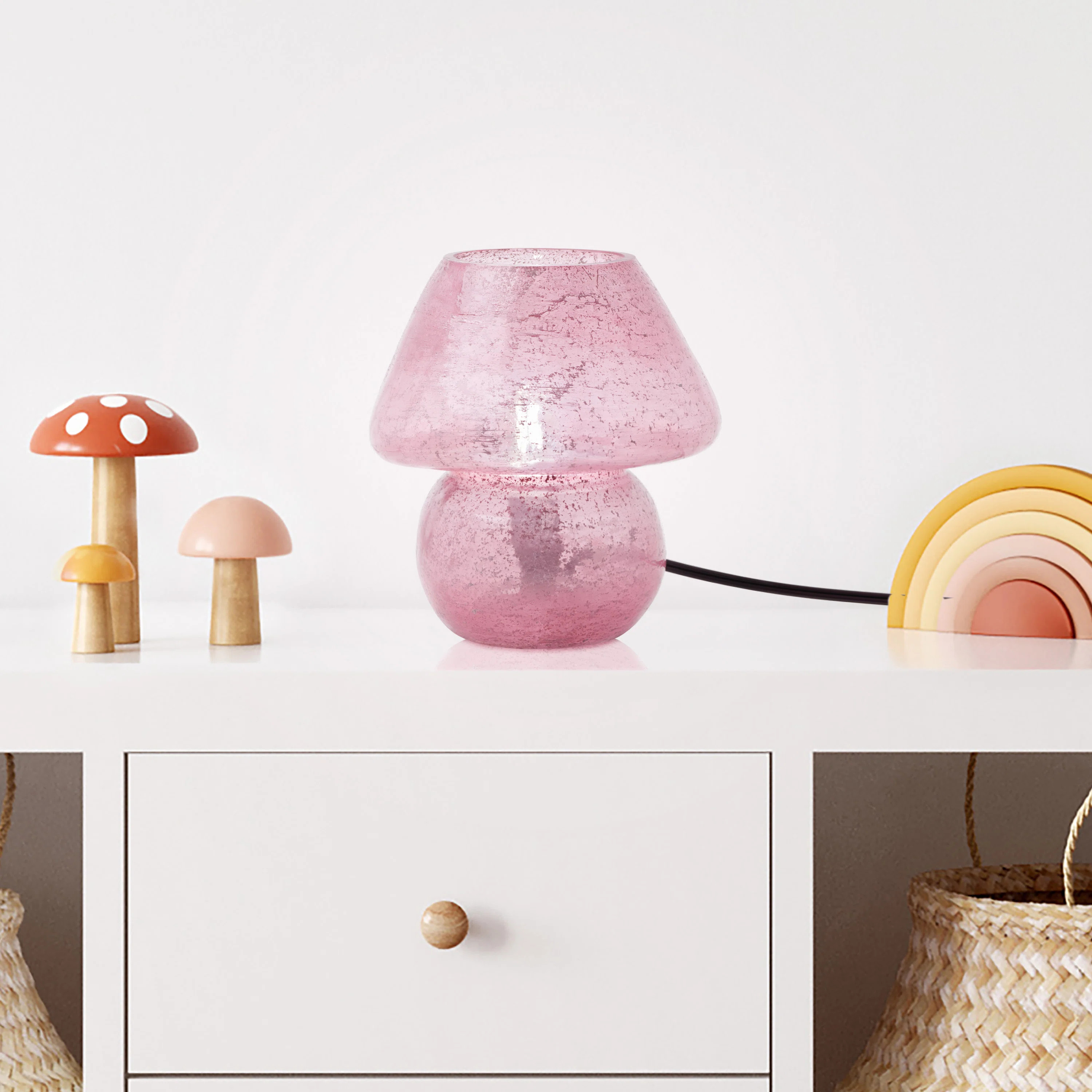 8.75"H Celeste Colored Mushroom Accent Lamp | Wayfair North America
