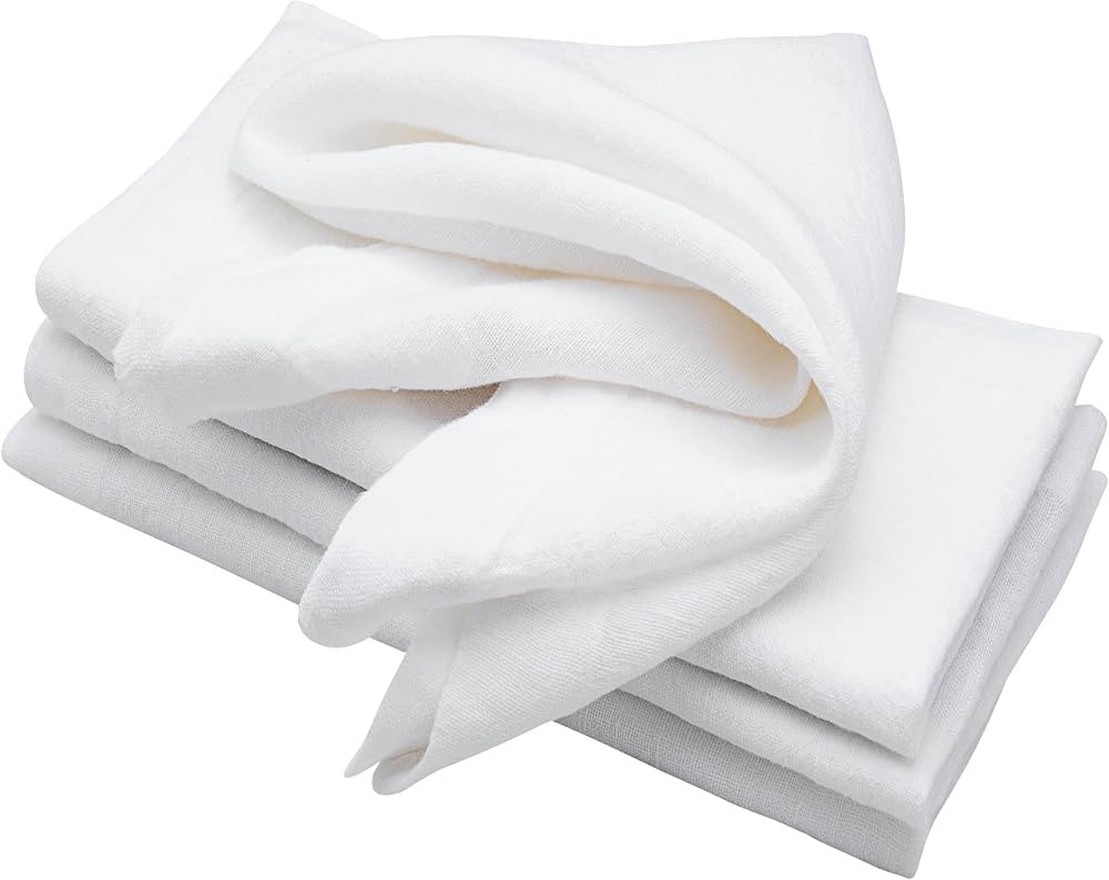 Linen Napkins Set of 4, Dinner Napkins, White Linen Dinner Napkins, Stonewashed Linen Napkins, Fa... | Amazon (US)