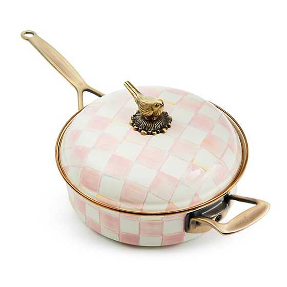 Rosy Check 3 Qt. Saute Pan | MacKenzie-Childs