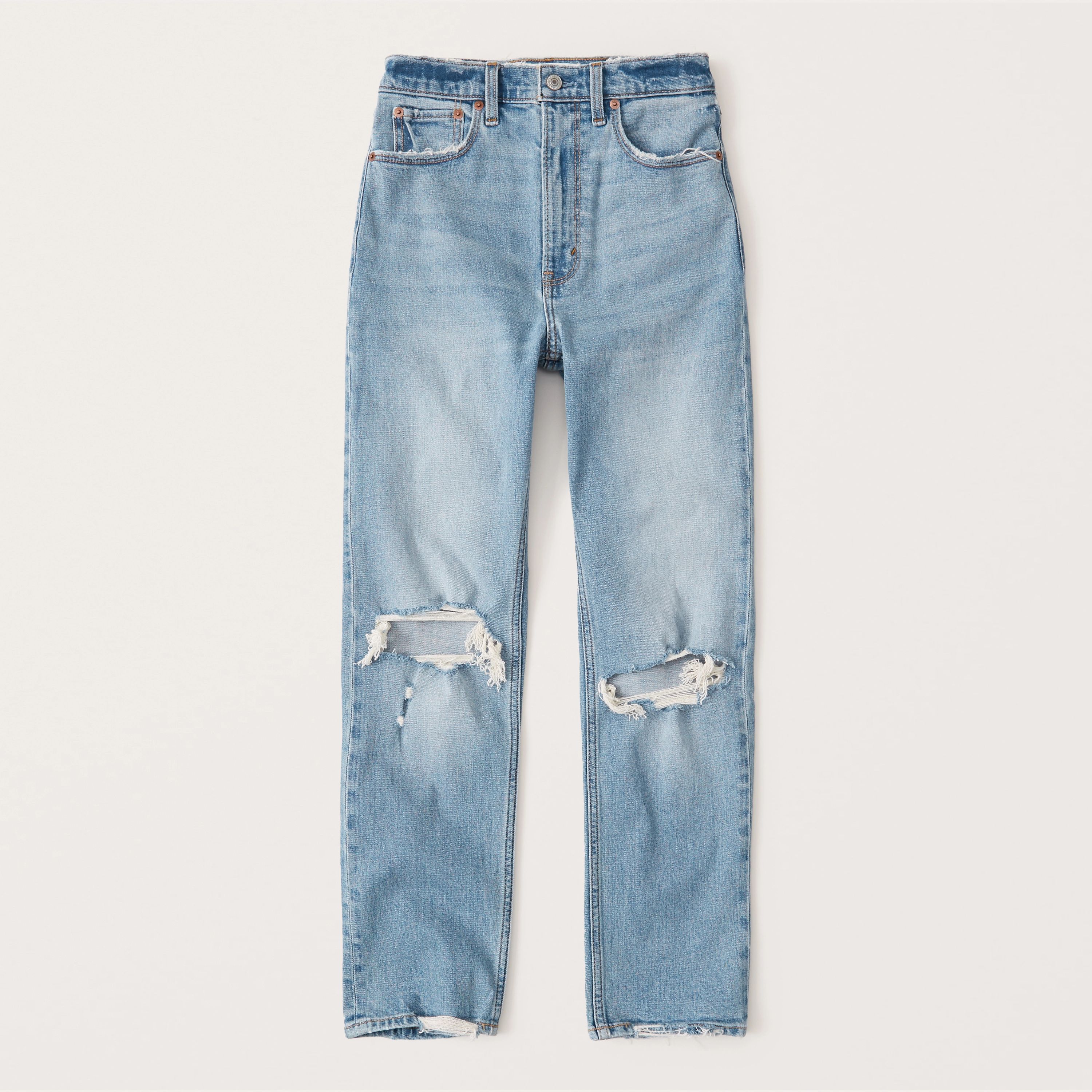 A&F Vintage Stretch Denim
			


  
						
							Ultra High Rise Ankle Straight Jeans
						
				... | Abercrombie & Fitch (US)