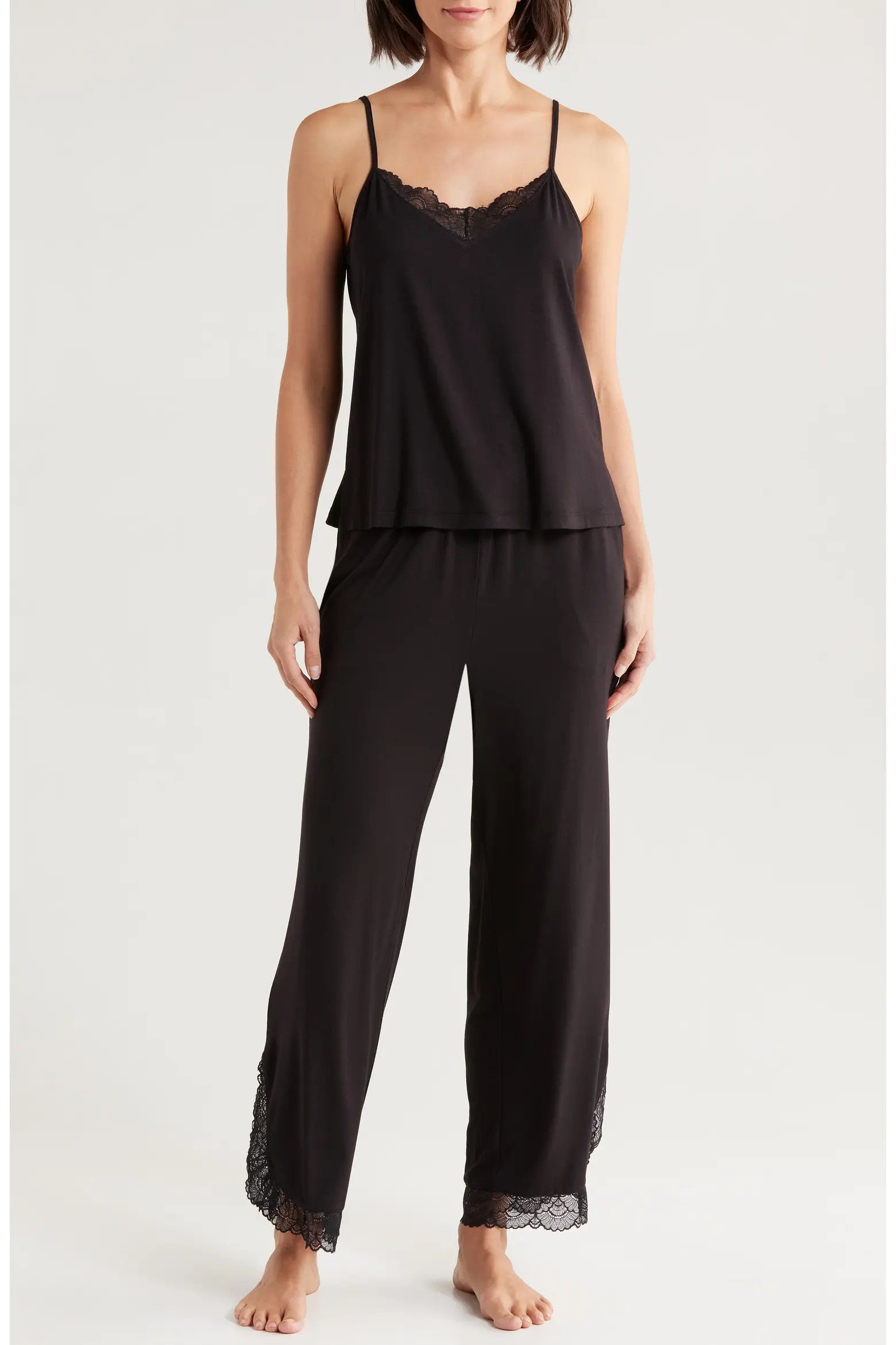 Moonlight Eco Lace Trim Pajamas (Women) | Nordstrom | Nordstrom