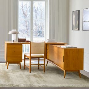 Mid-Century Modular L-Shaped Desk w/ File Cabinet & Bookcase (70") | West Elm (US)