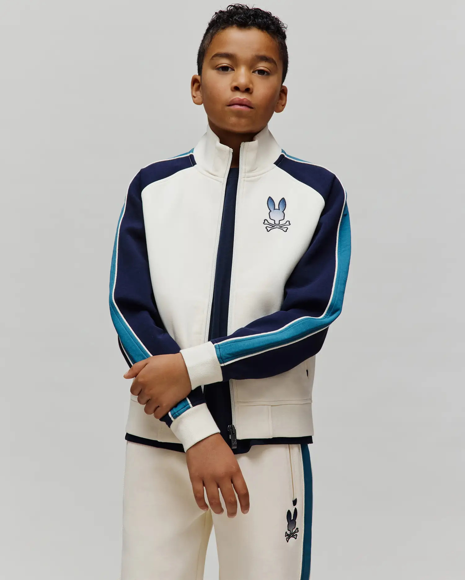 Kids Caspian Colorblocked Track Bomber 250 PRISTINE / S/7-8 | Psycho Bunny (US)