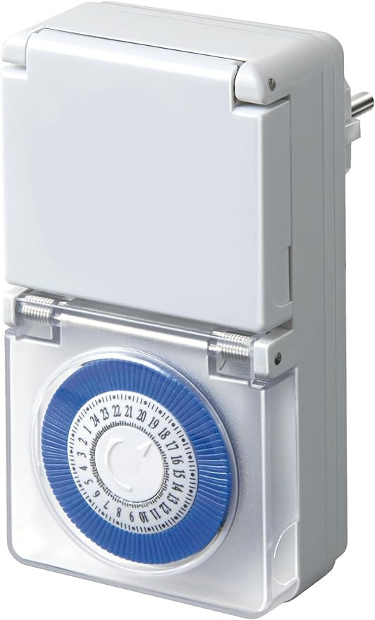 Brennenstuhl Zeitschaltuhr MMZ 44, mechanische Timer-Steckdose (Tages-Zeitschaltuhr, IP44 geschü... | Amazon (DE)