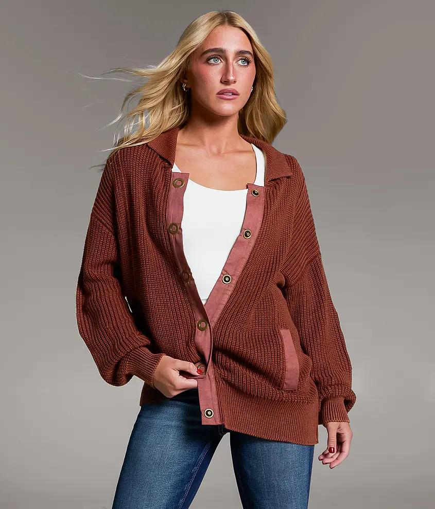 Prep Edit - Snap Down Cardigan Sweater | Buckle