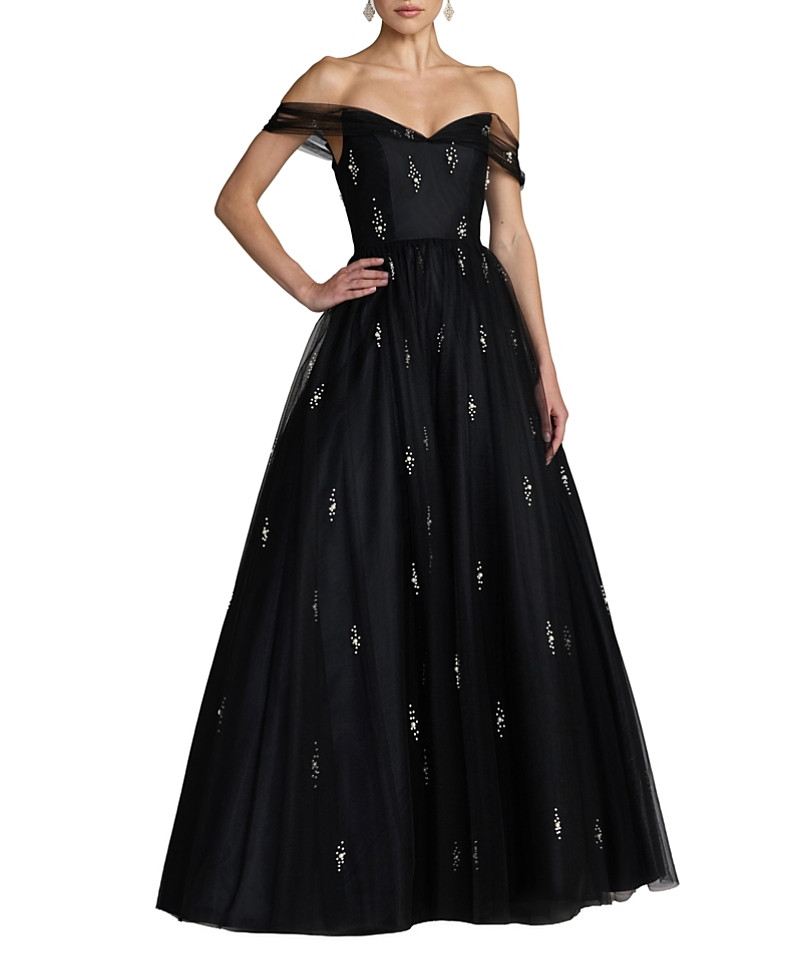 Mac Duggal Pearl Embellished Off The Shoulder Ball Gown | Bloomingdale's (US)