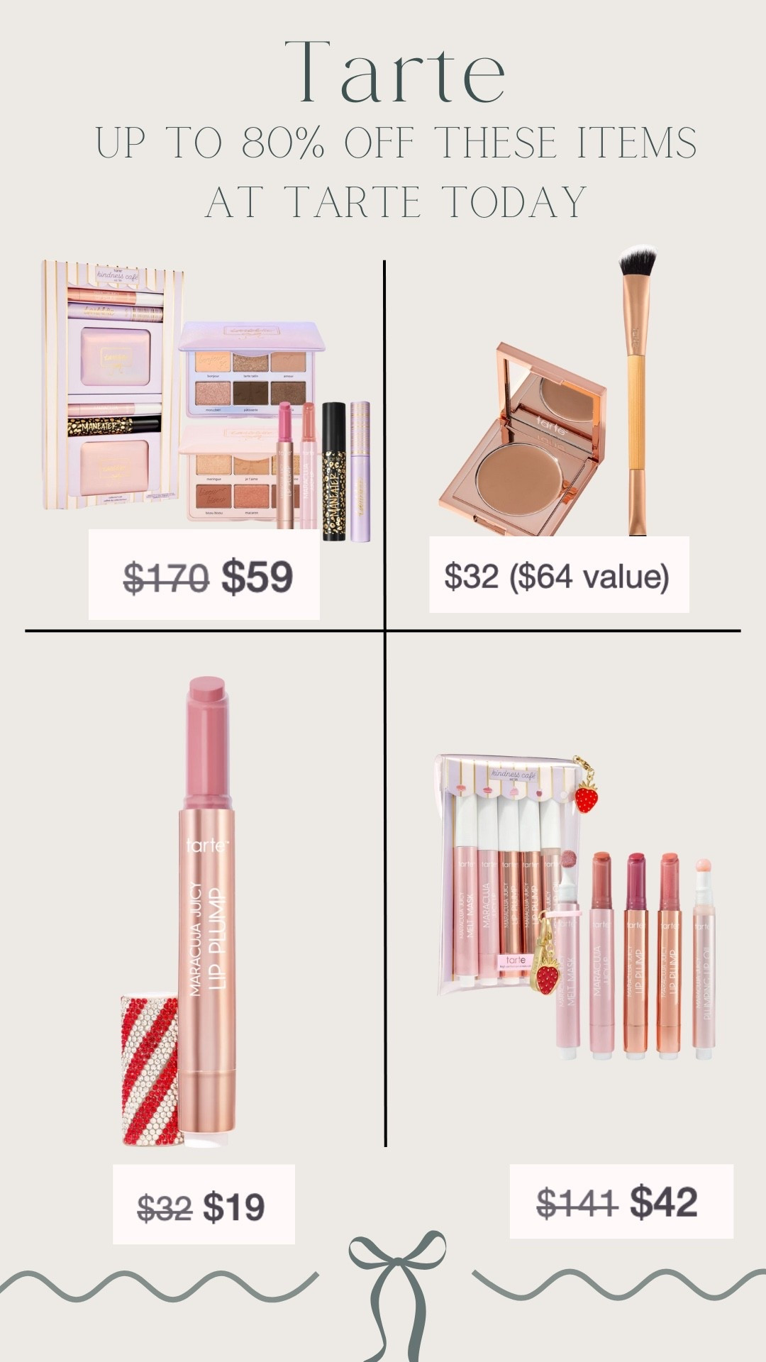 Tarte is having major deals today! Love all their products and they make great gifts 