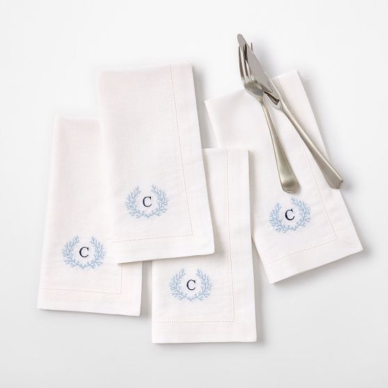 Hemstitch Dinner Napkins, Set of 4 | Mark and Graham