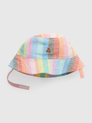 Baby Linen-Cotton Stripe Bucket Hat | Gap (US)