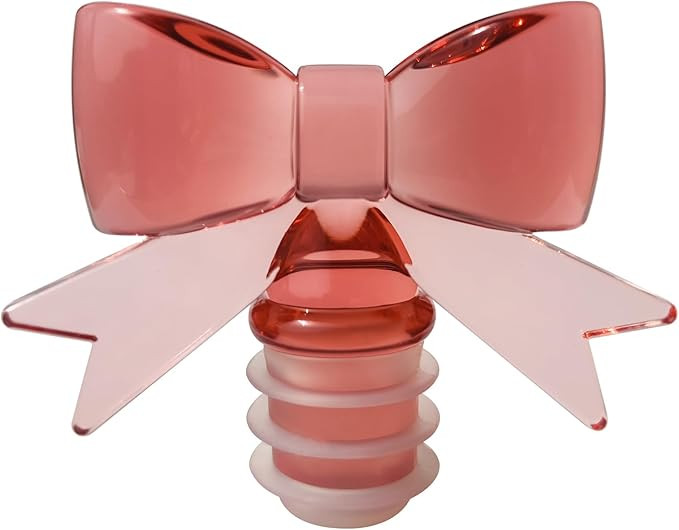 Cute Bowknot Wine Bottle Stoppers - Food-Safe Silicone & Acrylic Resin, Leakproof Seal for Wine/S... | Amazon (US)