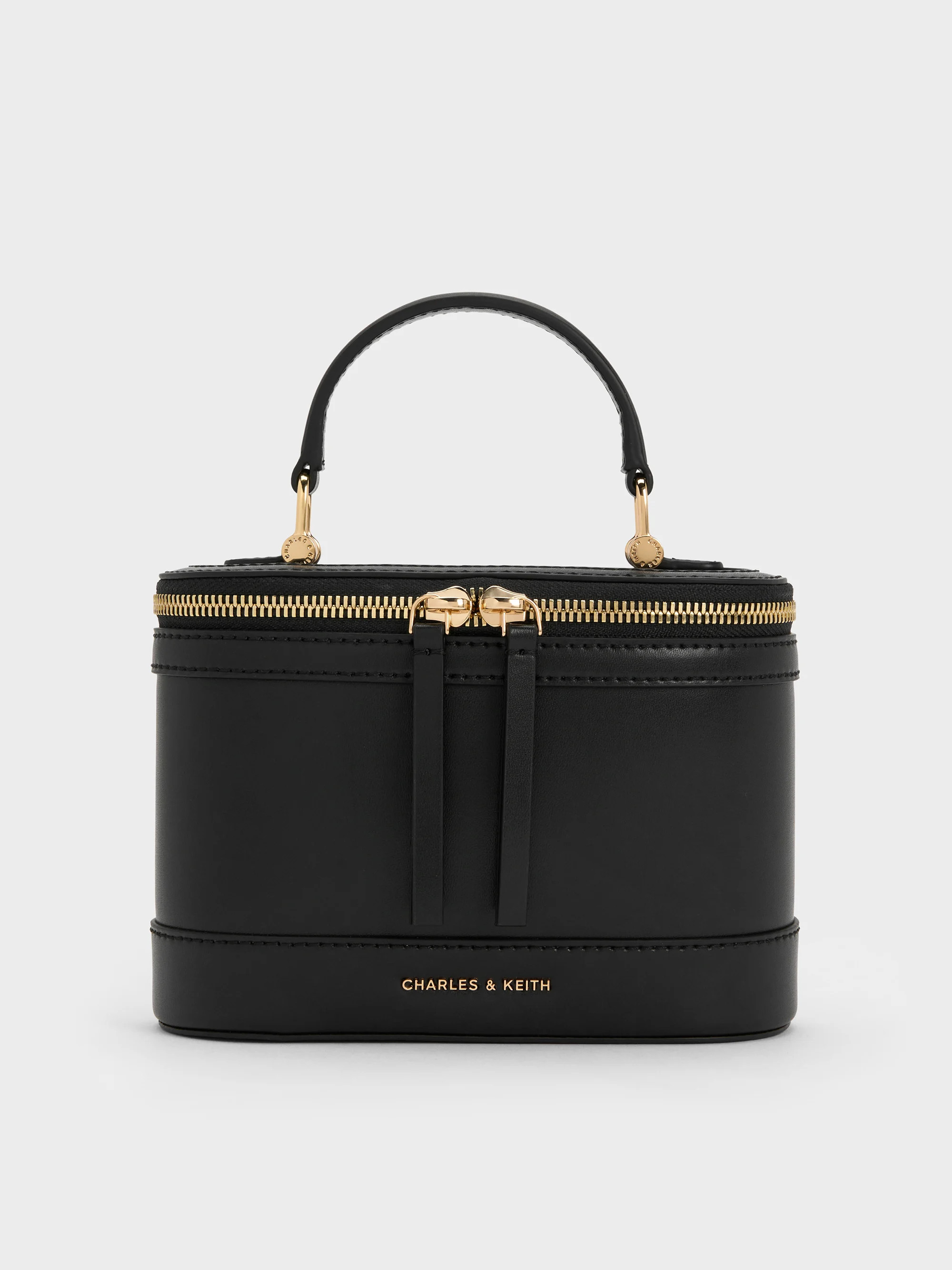 Black Enola Top Handle Vanity Bag | CHARLES & KEITH UK | Charles & Keith UK