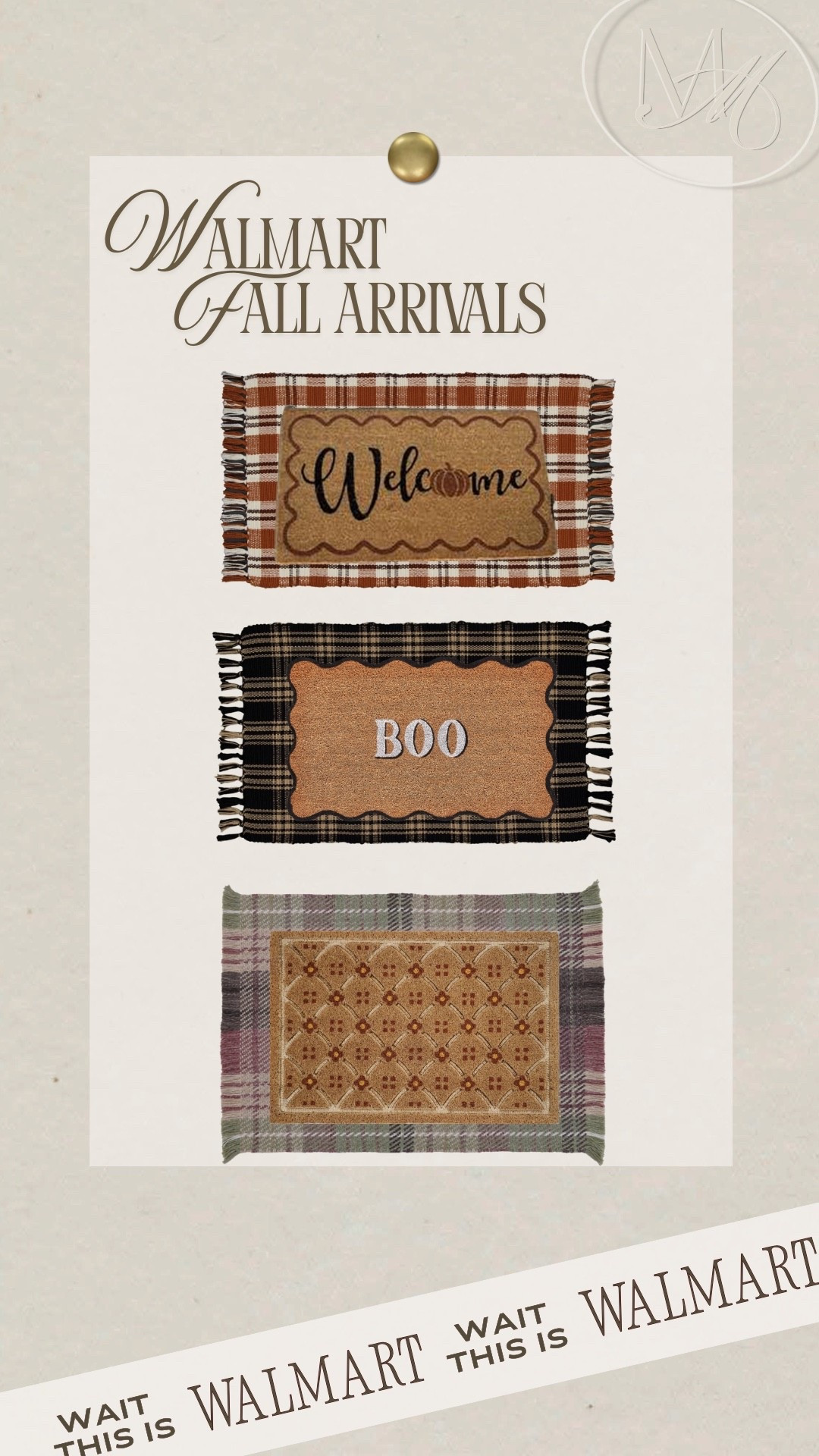 Outdoor door mats. Fall outdoor doormats. Halloween doormats. Fall decor. Walmart home finds
