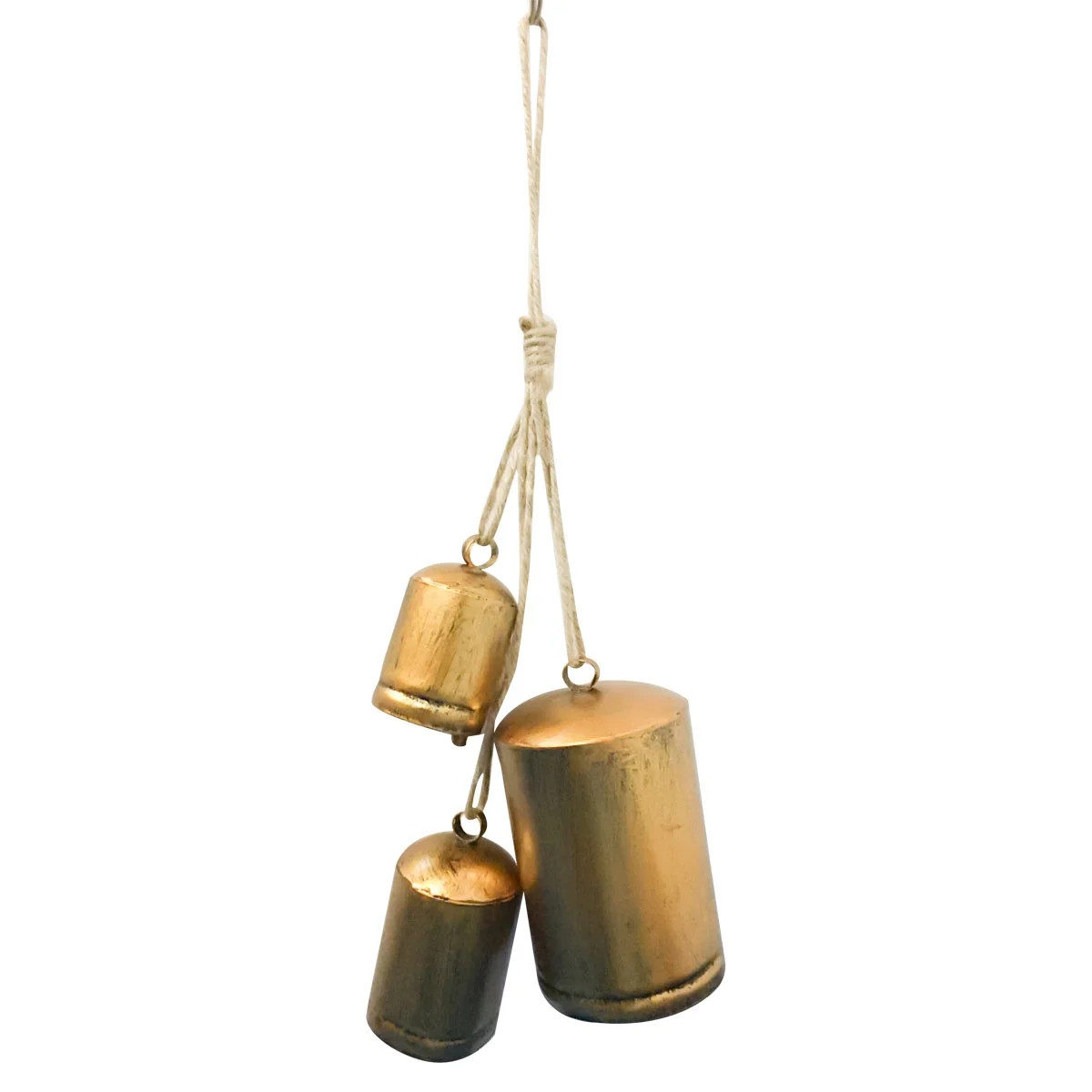Christmas Bells Rustic Christmas Decor Vintage Style Brass Shabby Chic Decorations Brass Set of 3 | Walmart (US)