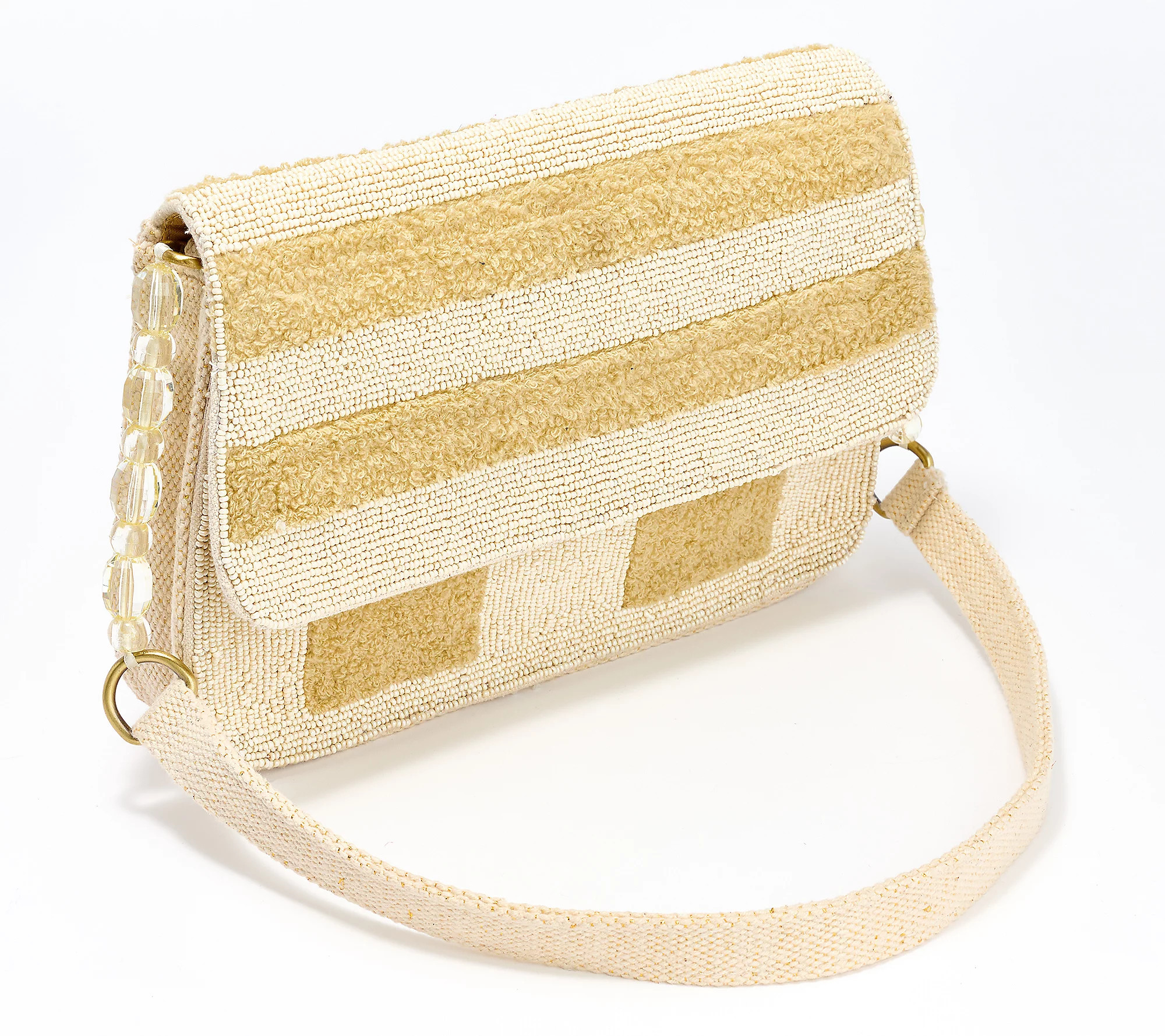 America & Beyond Beaded Shoulder Bag | QVC