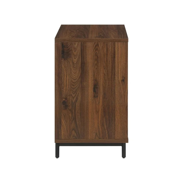 Better Homes & Gardens Wyatt Geo 2-Drawer Nightstand with USB, Walnut Finish | Walmart (US)
