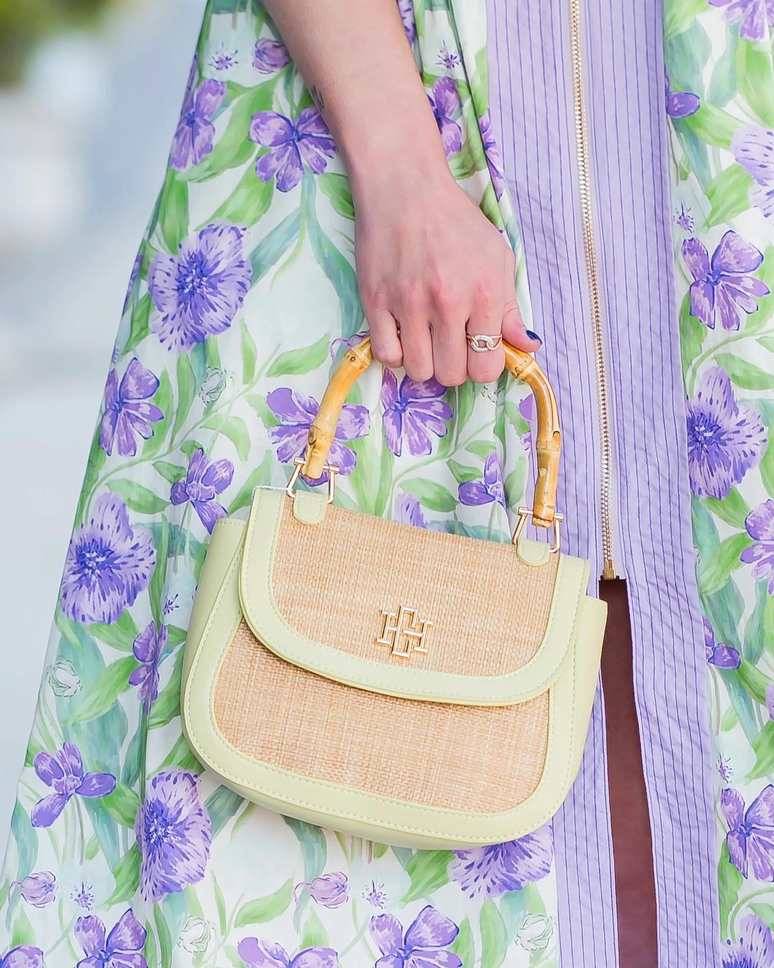 Jessica Handbag Natural Lime | Caroline Hill