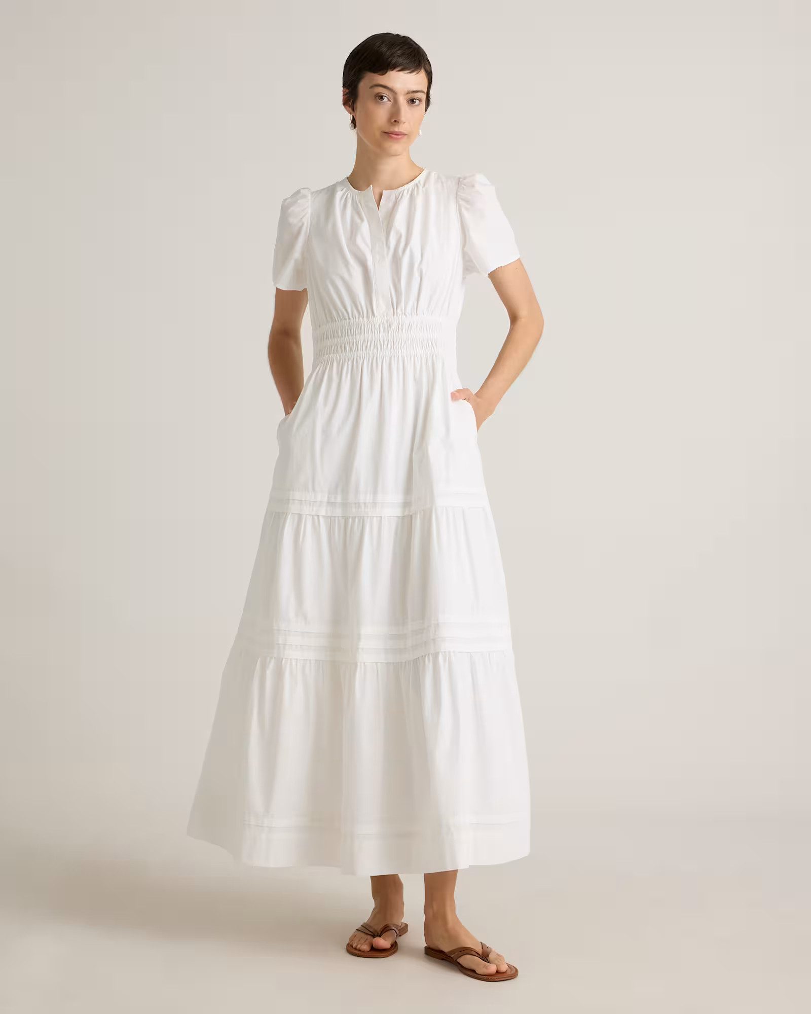 100% Organic Cotton Tiered Maxi Dress | Quince