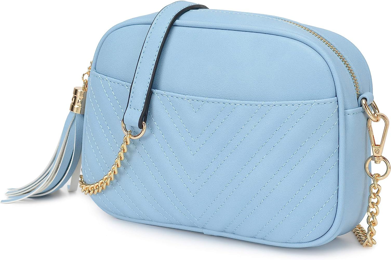 Lola Mae Quilted Crossbody Bag, Trendy Design Shoulder Purse | Amazon (US)