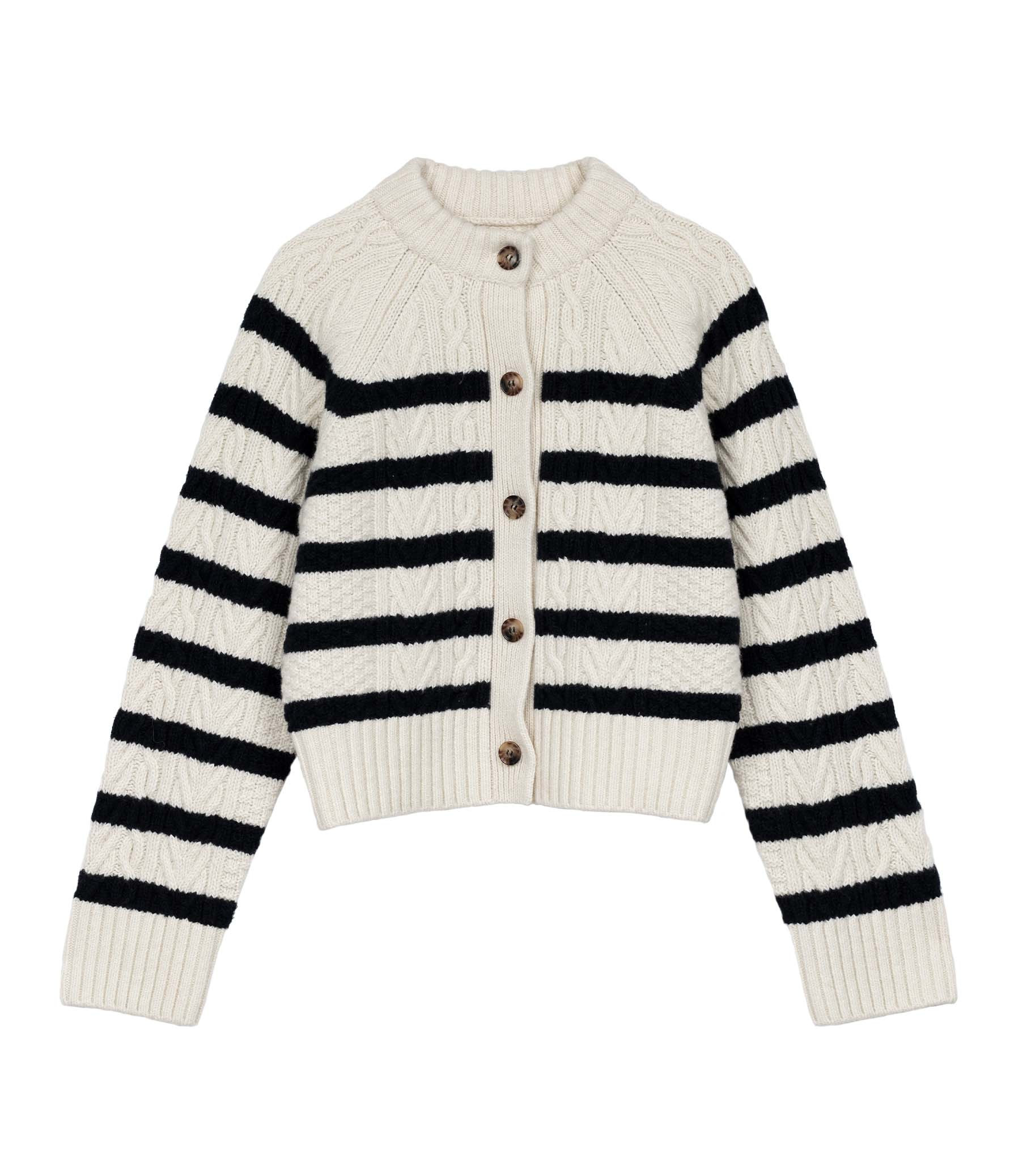 Rita Cardigan - Calais Stripe | DÔEN | DOEN