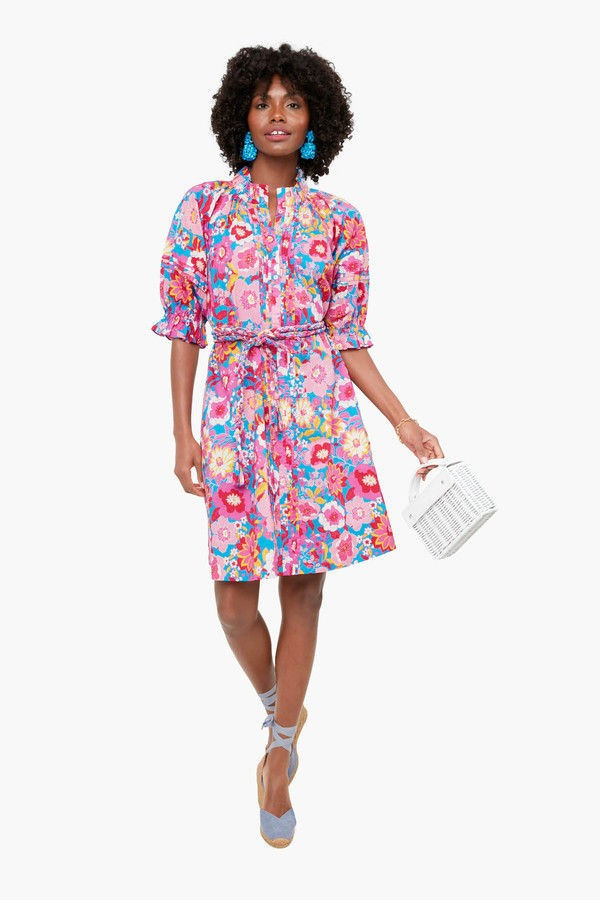 Retro Floral Pink Billie Dress | Tuckernuck (US)
