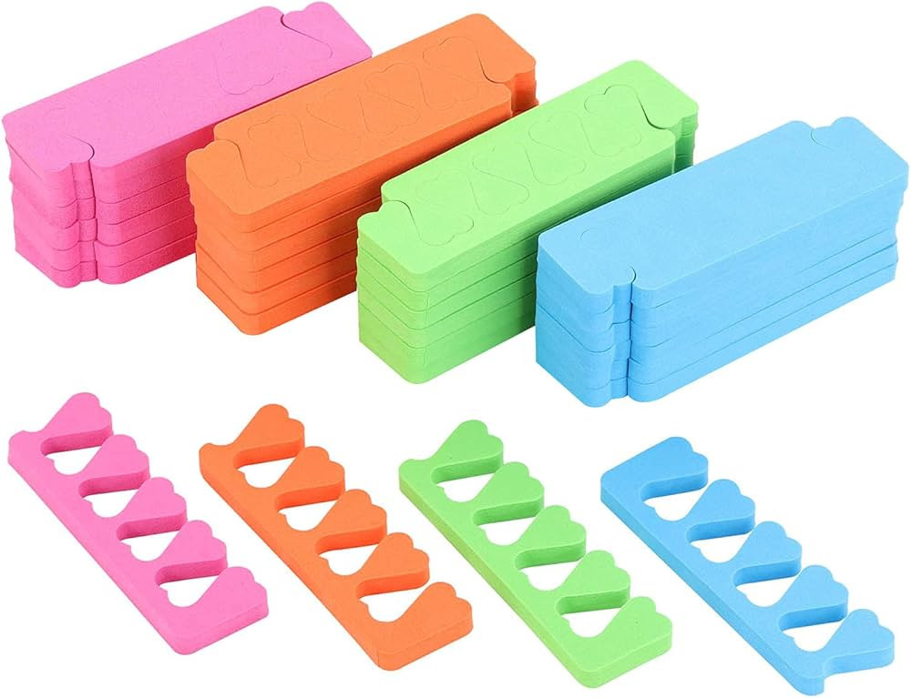 Amazon.com : 48pcs Sponge Toe Separators Pedicure Set for Nail Polish- Premium Nail Art Painting ... | Amazon (US)