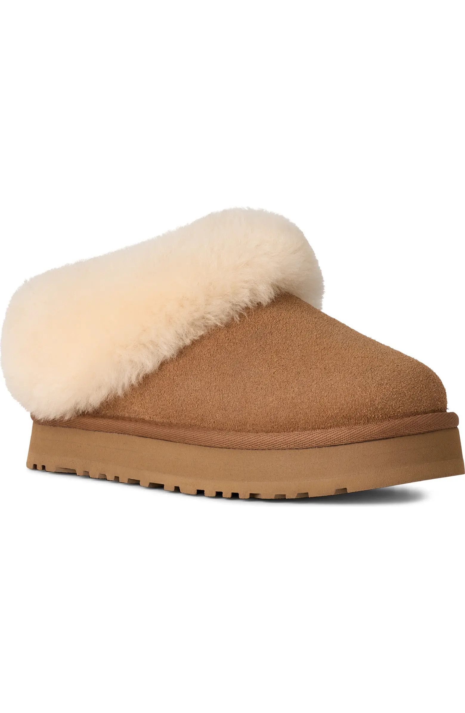 Kids' Tazzelle Genuine Shearling Collar Slipper | Nordstrom