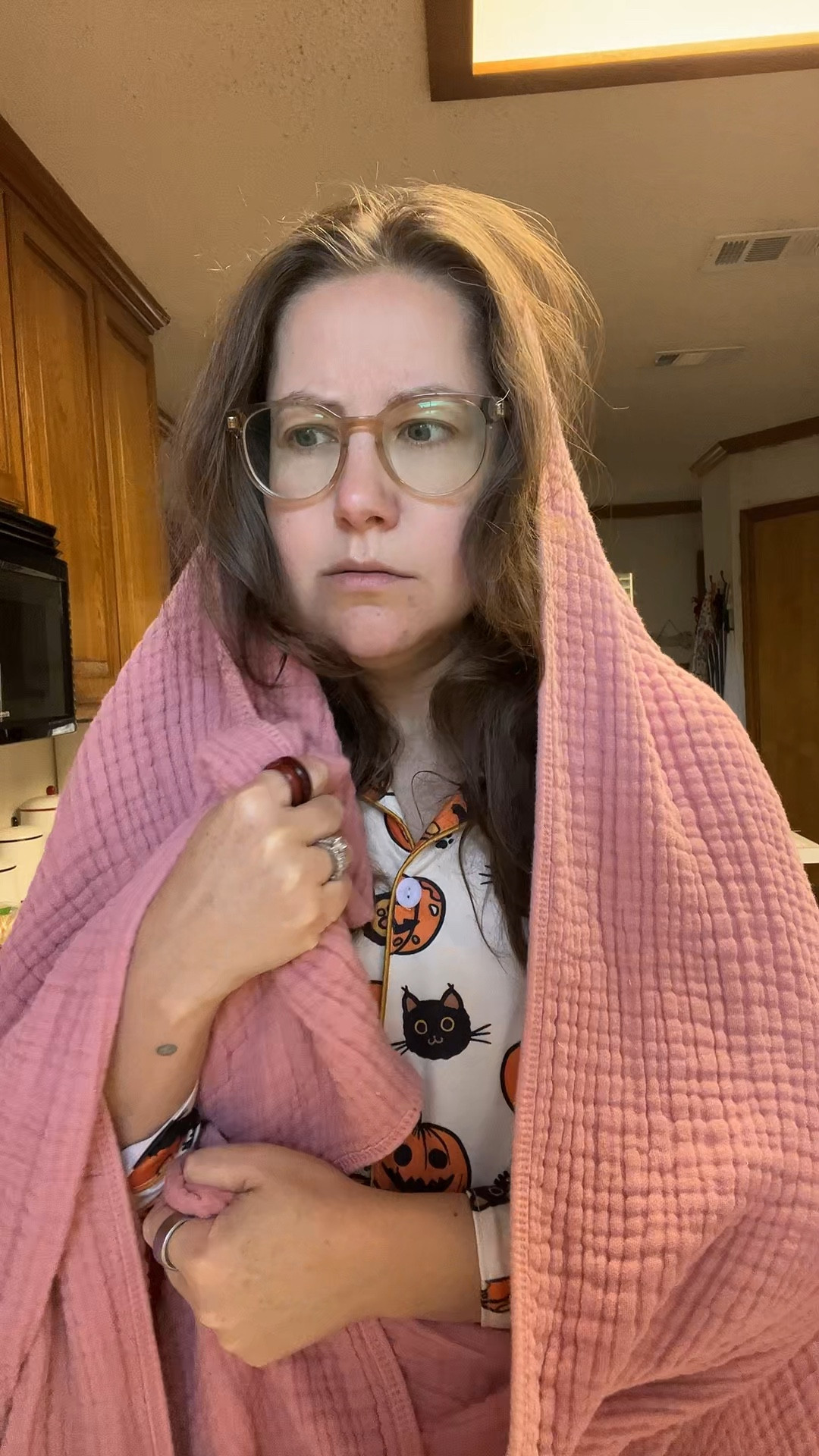 Spooky season just got 100% cozier. Living in my new Halloween pajamas and my giant adult swaddle blanket. This is my personality now. I'm not kidding when I say this is the comfiest I've been all year. This is the ultimate setup for watching Halloween movies, handing out candy, or just pretending the outside world doesn't exist. #HalloweenPajamas #CozySeason #SpookySeason #HalloweenVibes #October

#LTKHalloween #LTKMidsize #LTKSeasonal