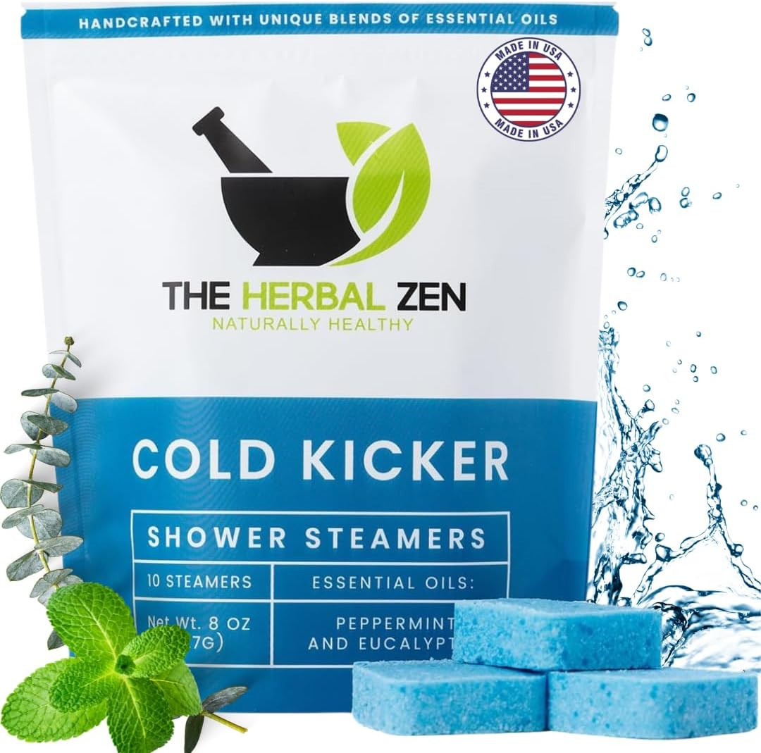The Herbal Zen Cold Kicker Shower Steamers Aromatherapy Relief - 10 Pack | Amazon (US)