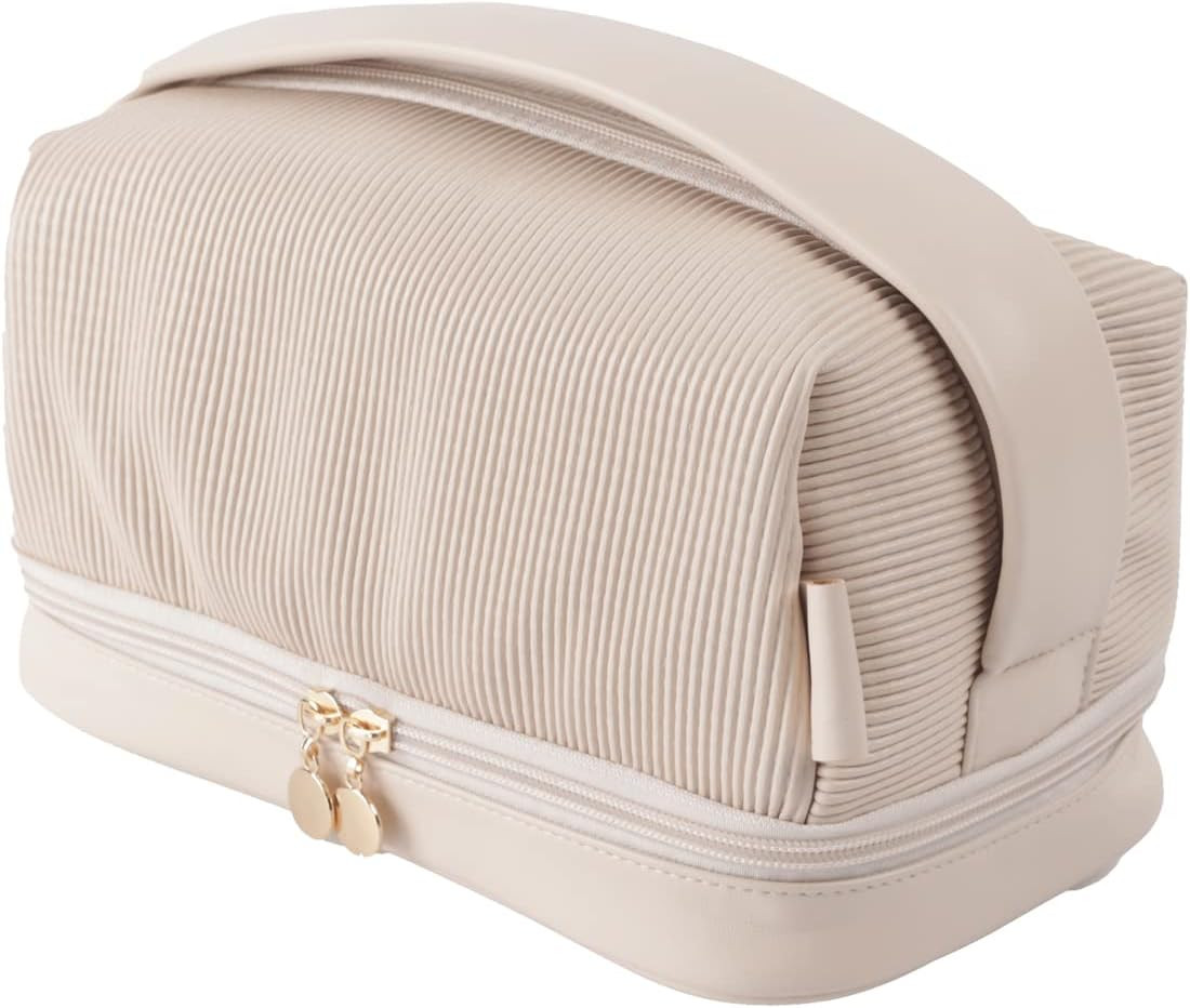 Onayle Travel cosmetic bags for women, high-capacity make up bags and storage with double layers ... | Amazon (US)