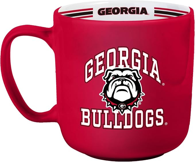 Logo Brands NCAA Georgia Bulldogs 15oz Stripe Mug - Team Logo, Inside Print, Standard Handle, Mic... | Amazon (US)
