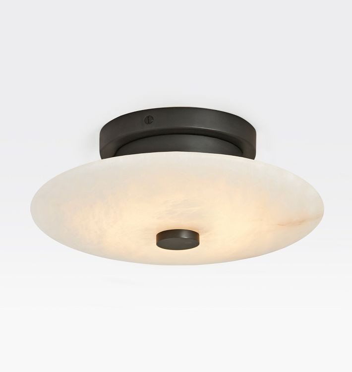 Ankeny 10" Alabaster Flush Mount | Rejuvenation
