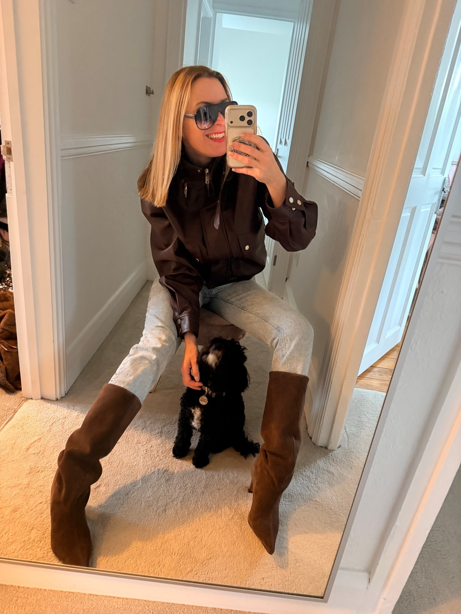 Chocolate Browns and boots kind of day x

@topshop #slouchboots 

#LTKwinter #LTKeurope