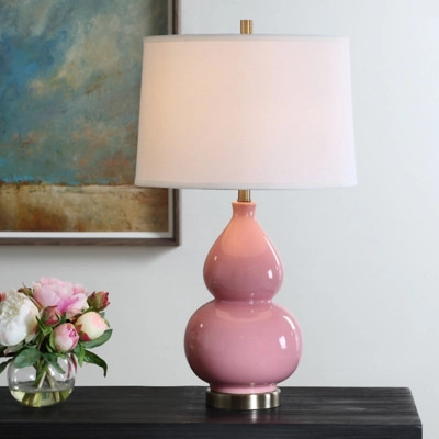 Exalted Living Illuminate Table Lamp, Pink | Ashley