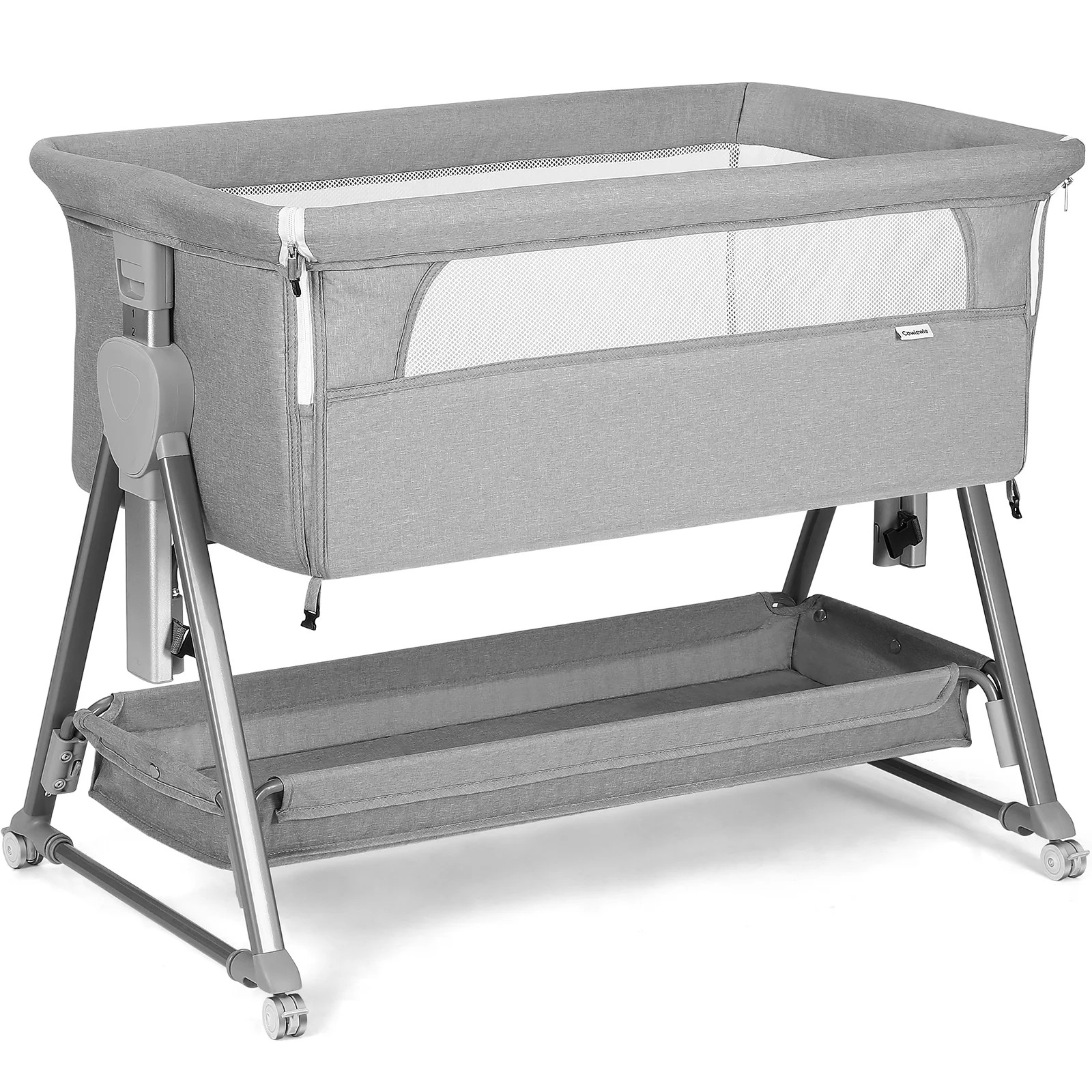 Cowiewie Bassinet for Babies Large Volume and Mobile with Storage Basket Bedside Sleepers for 0 t... | Walmart (US)
