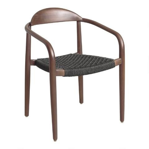 Charcoal Gray Woven Aimee Dining Chair Set of 2 | World Market