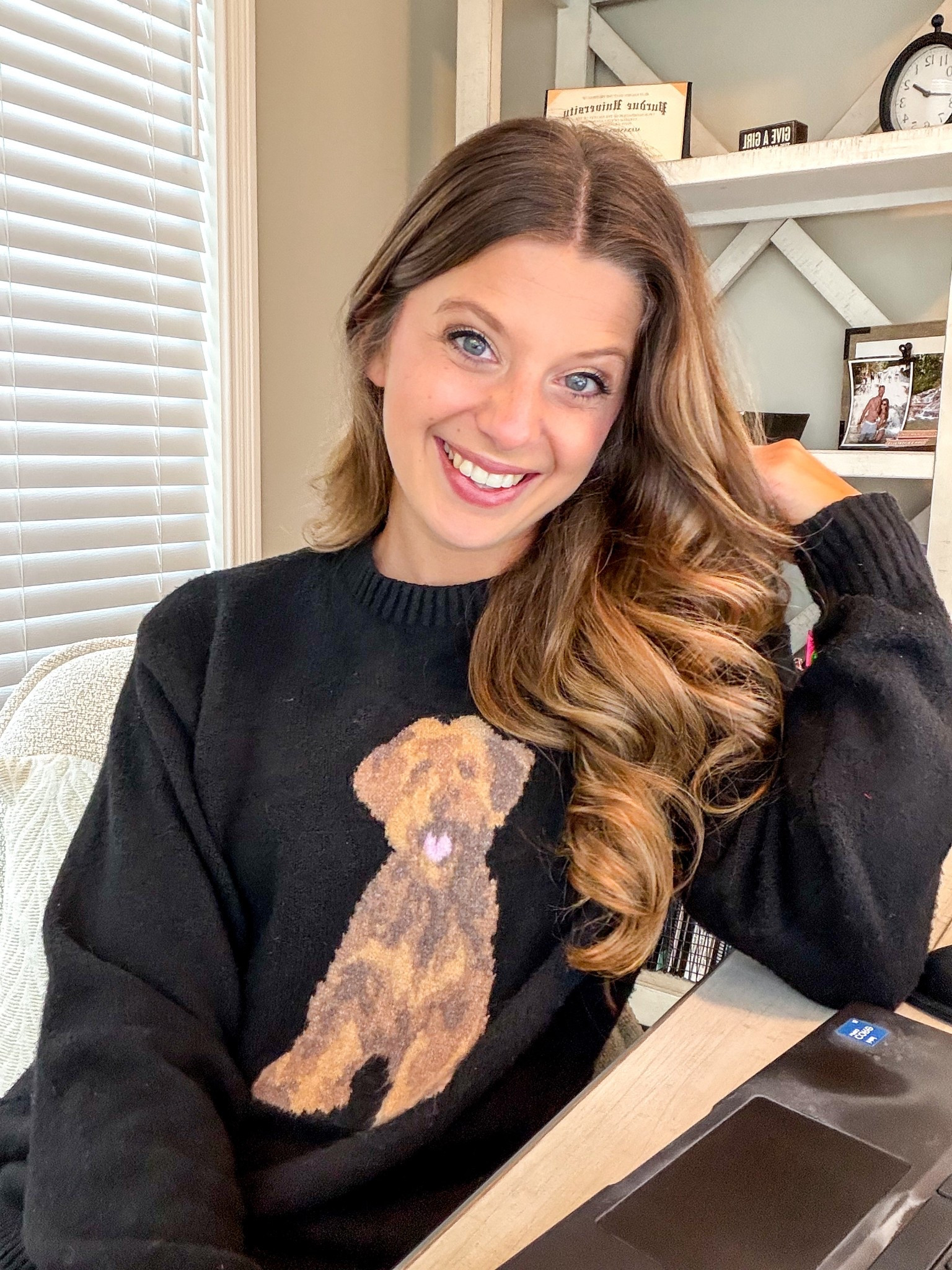 WFH outfit today 🤣 Now imagine this little puppy face popping into Zoom meetings. It’s really entertaining. This sweater is a must for doodle mamas! ✨

#LTKPetite #LTKmomlife #LTKFindsUnder50