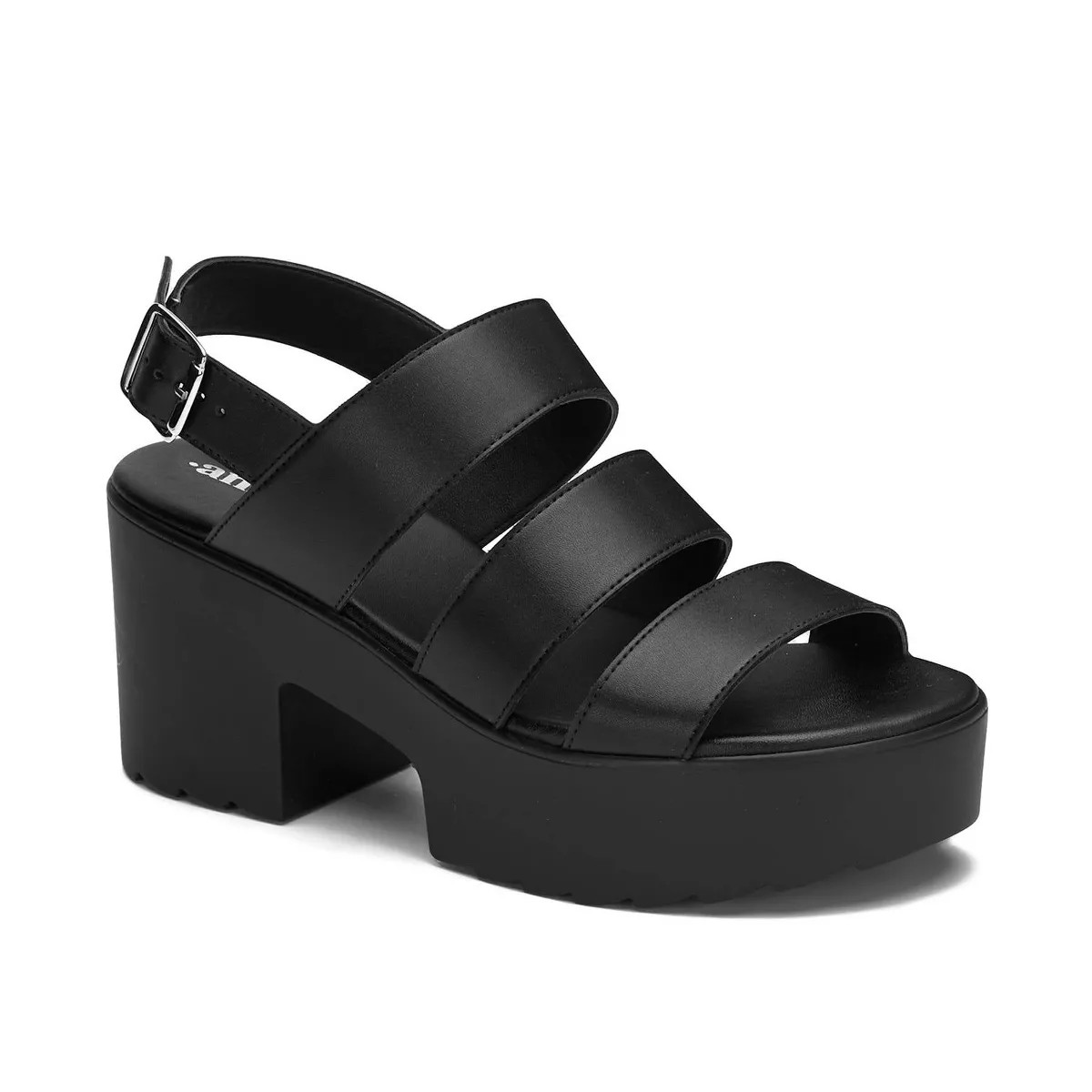 Andrea Fashion Platform Sandals 89442, Black, 6 | Target
