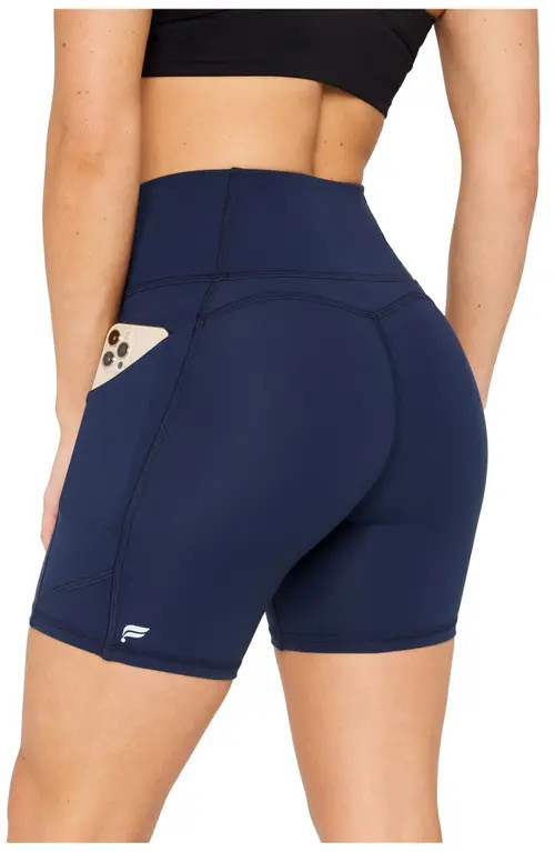 Fabletics Women's Oasis PureLuxe High-Waisted 6'' Short in Deep Navy at Nordstrom, Size Small | Nordstrom