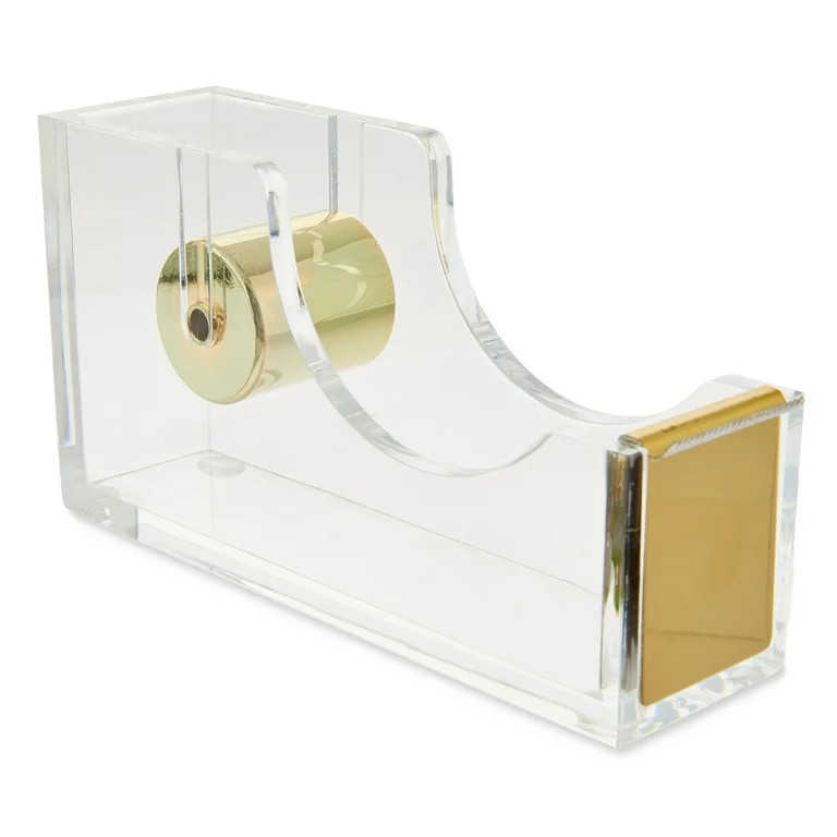Pen+Gear Adhesive Tape Dispenser, Gold, 1.37" ×4.7" × 2.55",  Made from Acrylic - Walmart.com | Walmart (US)