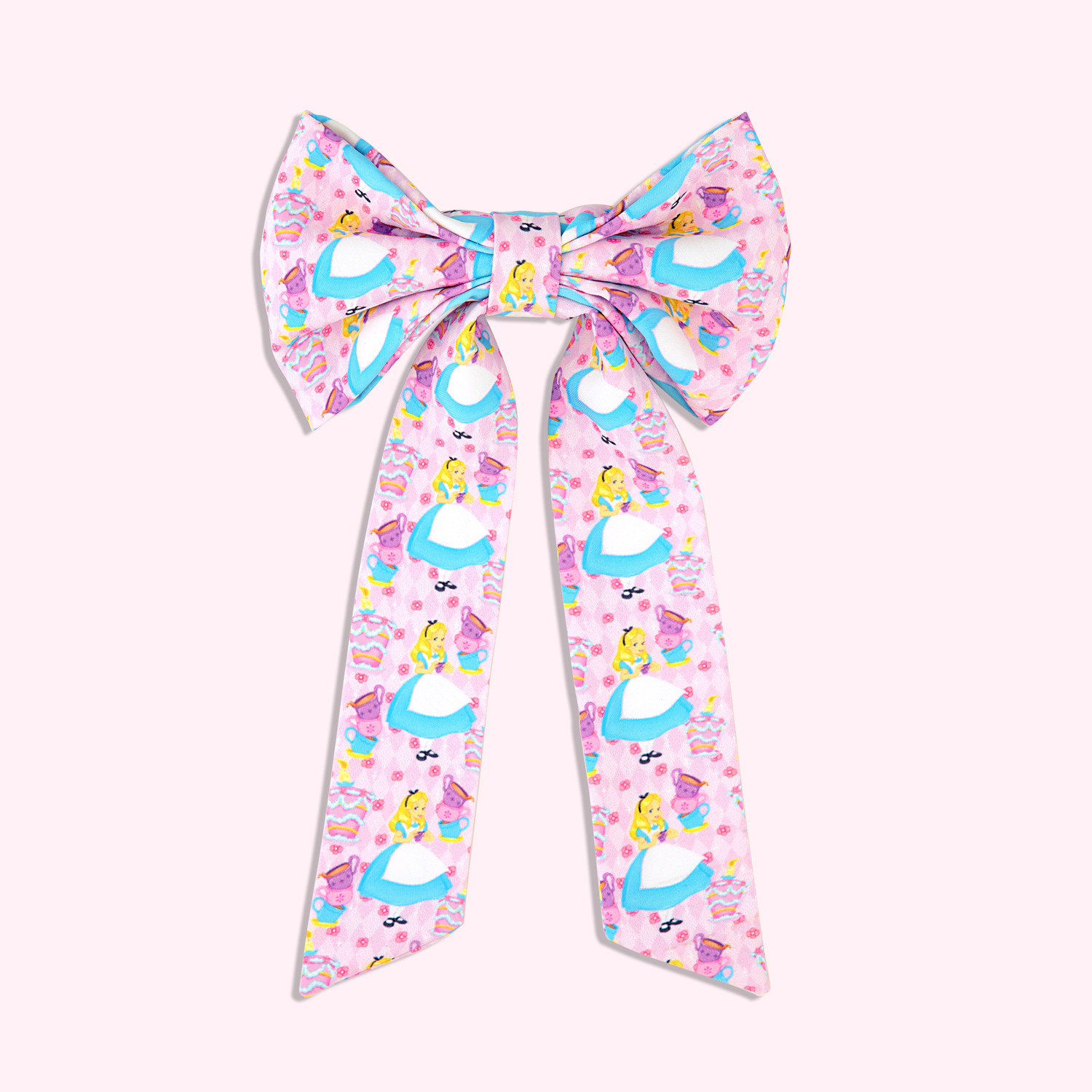 Alice in Wonderland Long Bow Clip | Customizable Circle Open Top Pouch - Stoney Clover Lane | Stoney Clover Lane