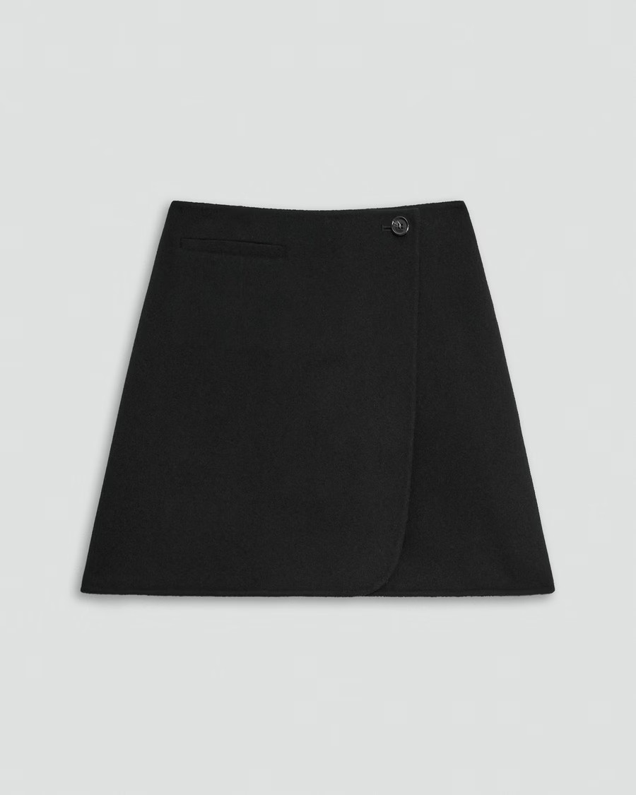 Wrap Skirt in Double-Face Wool-Cashmere | Theory