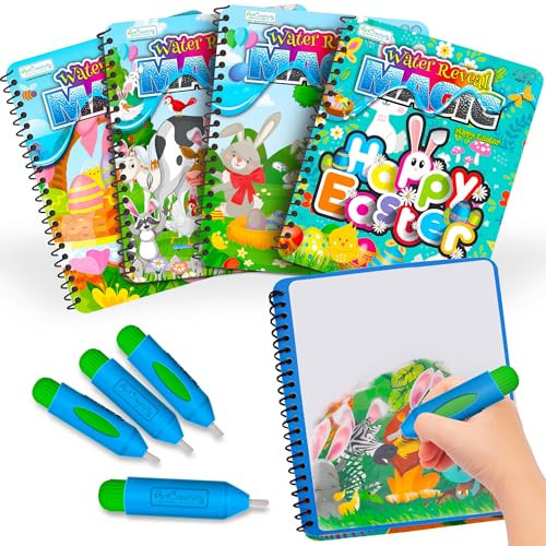 Easter Basket Stuffers for Toddlers, 4 Pack Easter Water Coloring Books for Kids, Easter Basket Essentials, Easter Activities Kids, Easter Basket Stuffers, Easter Toys, Easter Basket Ideas Gifts | Amazon (US)