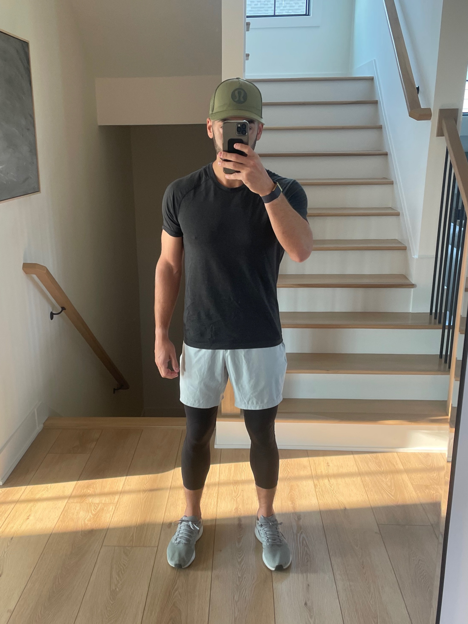 Morning pickleball outfit! Medium in shirt (black), small in shorts (Arctic green, 7inch inseam), bronze/green color in hat & sized up to L/XL, tight is the 21inch inseam size medium in black. #outfitsfordudes #menstyle

#LTKfit