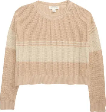 Kids' Stripe Crop Sweater | Nordstrom