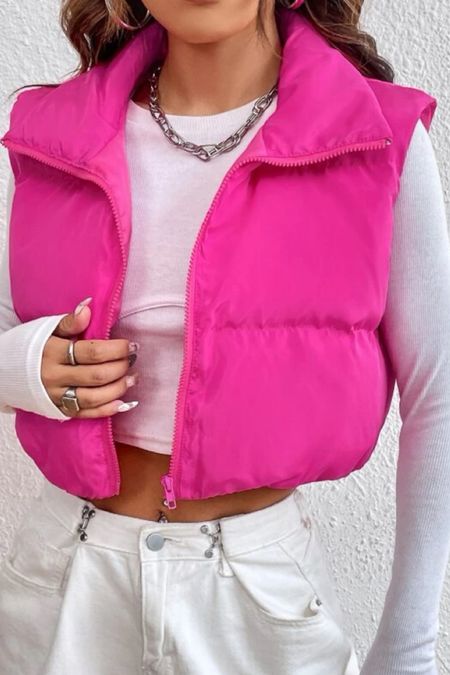 Pink Puffer vest perfect for winter

#LTKstyletip #LTKunder50 #LTKfit