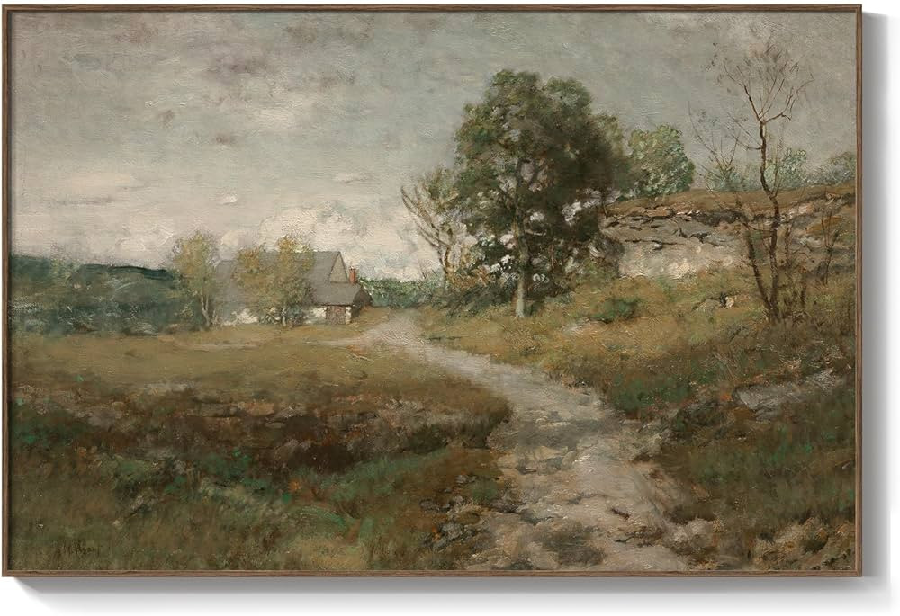 Framed Vintage Landscape Wall Art for Living Room, Farmhouse Rustic French Country Artwork for Wa... | Amazon (US)
