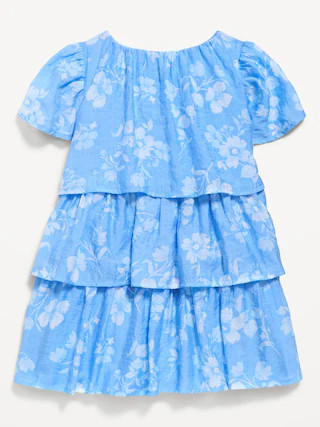 Short-Sleeve Tiered Swing Dress for Toddler Girls | Old Navy (US)